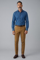 PT Torino – Master Fit Stretch Chinos with Turn-Ups – Tobacco / Hazelnut