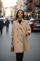 Beige Trench Coat with removable jewel pins