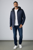 Scervino Street – Piumino Ibrido Bimaterico con Cappuccio – Blu Navy