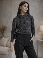Jersey con capucha y estampado animal Paolo Pecora Milano