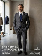 Lardini Pure Virgin Wool Suit - Charcoal Grey (Drop 7)