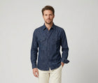 Camicia Western Xacus in Denim Scuro – Taglia XL collo misura 42