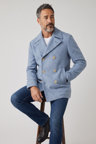 Caban Peacoat Uomo Camplin Rain Wool Island – Azzurro