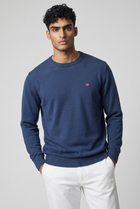 Pullover Napapijri in puro cotone blu