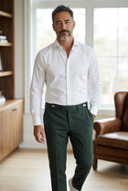 Lardini Sartorial Trousers – Pure Virgin Wool Dark Green