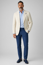 Lardini Giacca Monopetto in Misto Lana, Alpaca e Seta Crema