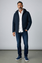 Mixture – Giaccone Softshell Imbottito con Cappuccio e Fodera Camouflage – Blu