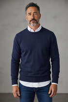 Lardini Men's Cashmere Crewneck Sweater – Midnight Blue