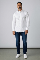 Altavalle – Camicia Sandro in Cotone Operato Micro-Texture – Bianco