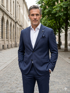 Abito Lardini Blu in Pura Lana - Trama Principe di Galles