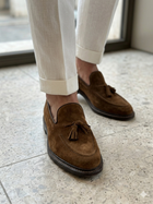 Mocassini Tricker's Elton in Camoscio Marrone con Nappine - Taglia 42 ½ (UK 8.5)