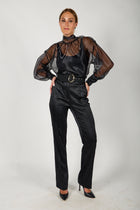 Organza shirt with maxi bow