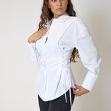 Camicia Bianca Have One con Lacci Corsetto