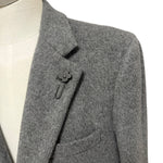 Cappotto Lardini in Lana e Cashmere Grigio Melange, immagine 5