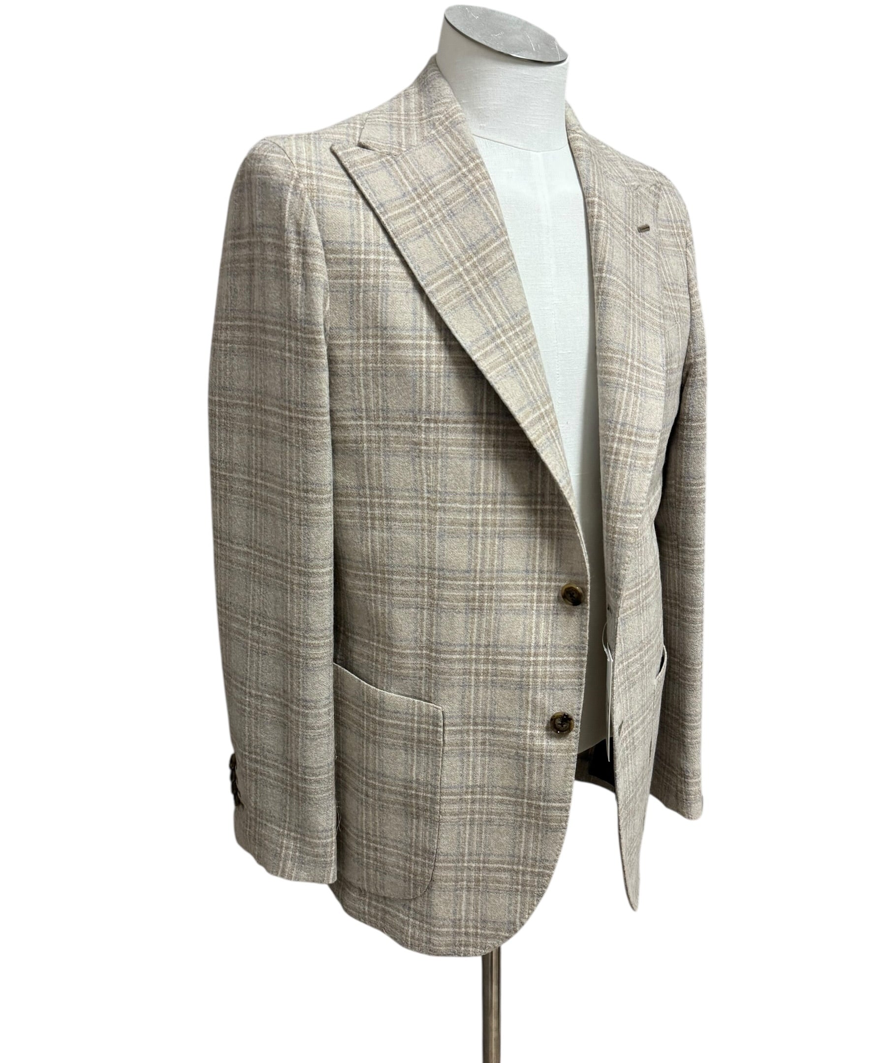 Barba Napoli Sartorial Jacket – Grey Micro-Textured Wool and Silk