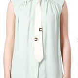 Sleeveless shirt with removable tie Elisabetta Franchi