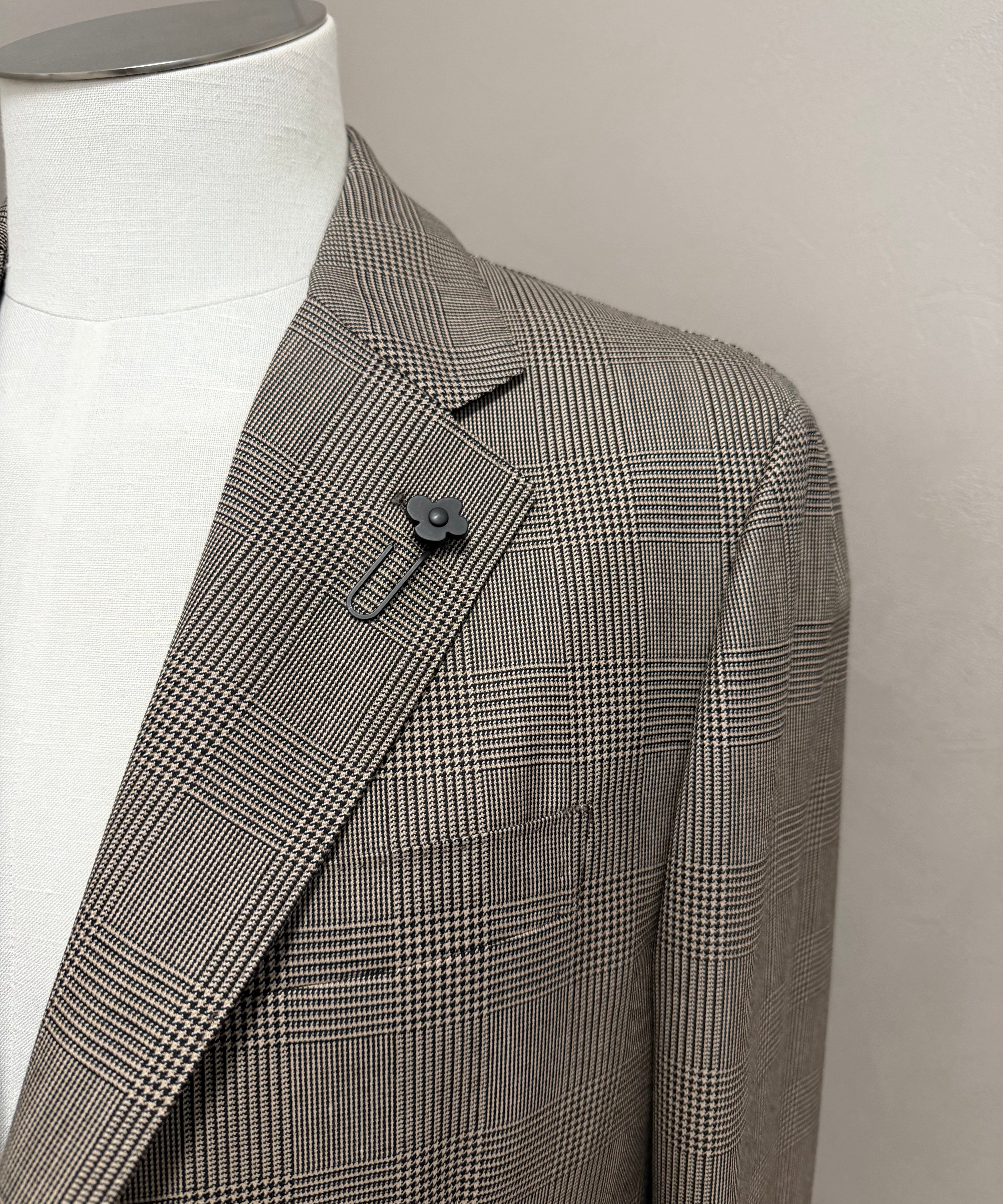 Lardini Prince of Wales Beige Suit