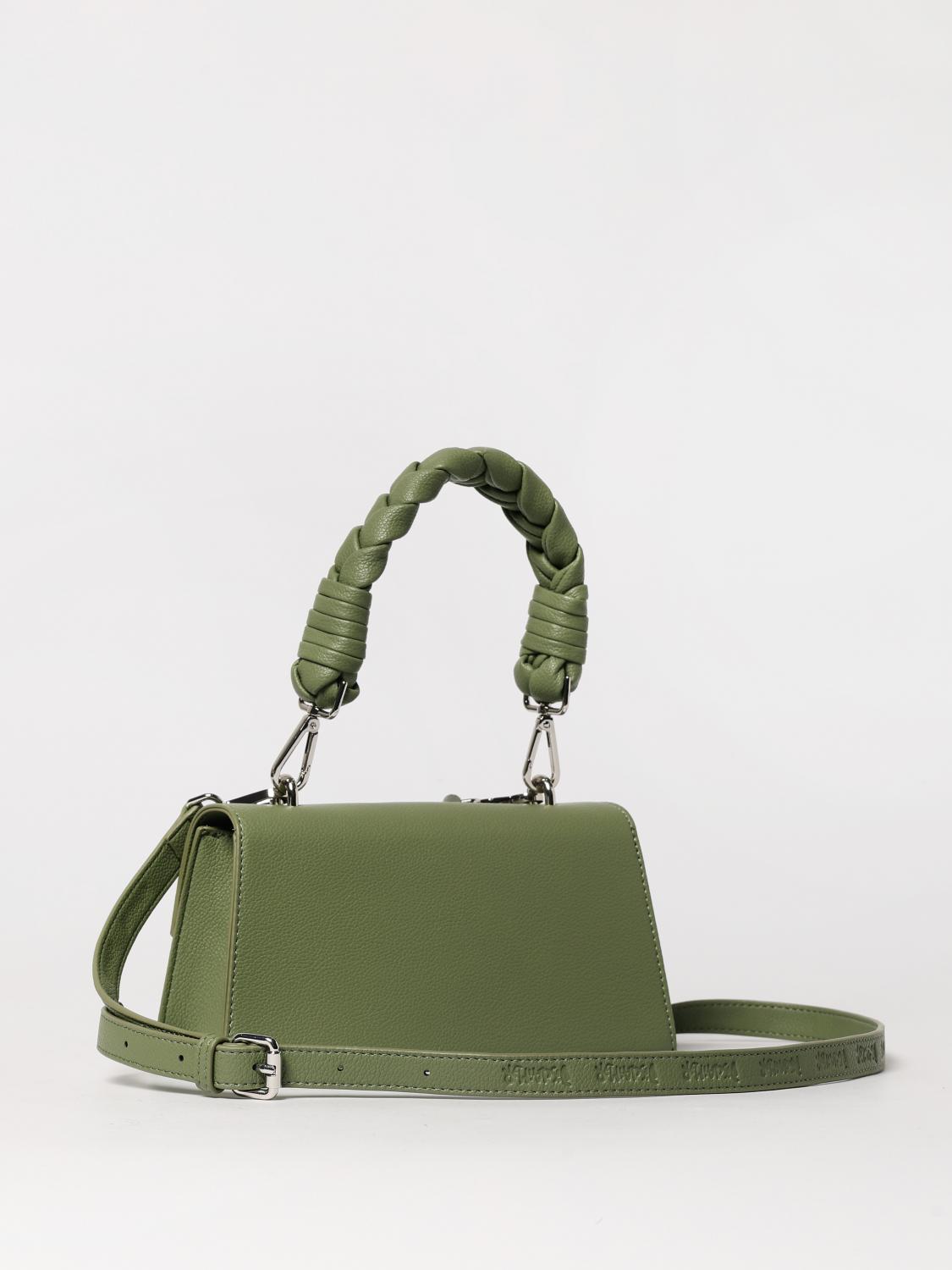 Borsa Mini Disclaimer in Pelle Sintetica con Manico Intrecciato, immagine 6