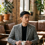 Lardini Virgin Wool and Cashmere Jacket – Prince of Wales Check