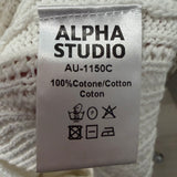 Alpha Studio Pullover in Cotone a Maglia Bianca - Taglia 48