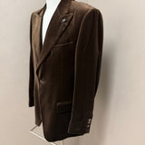 Lardini "Attitude" Velvet Jacket – Chocolate Brown