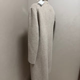 Lardini – Cappotto Monopetto Devin in Pura Lana e Cashmere Spinato – Beige Chiaro