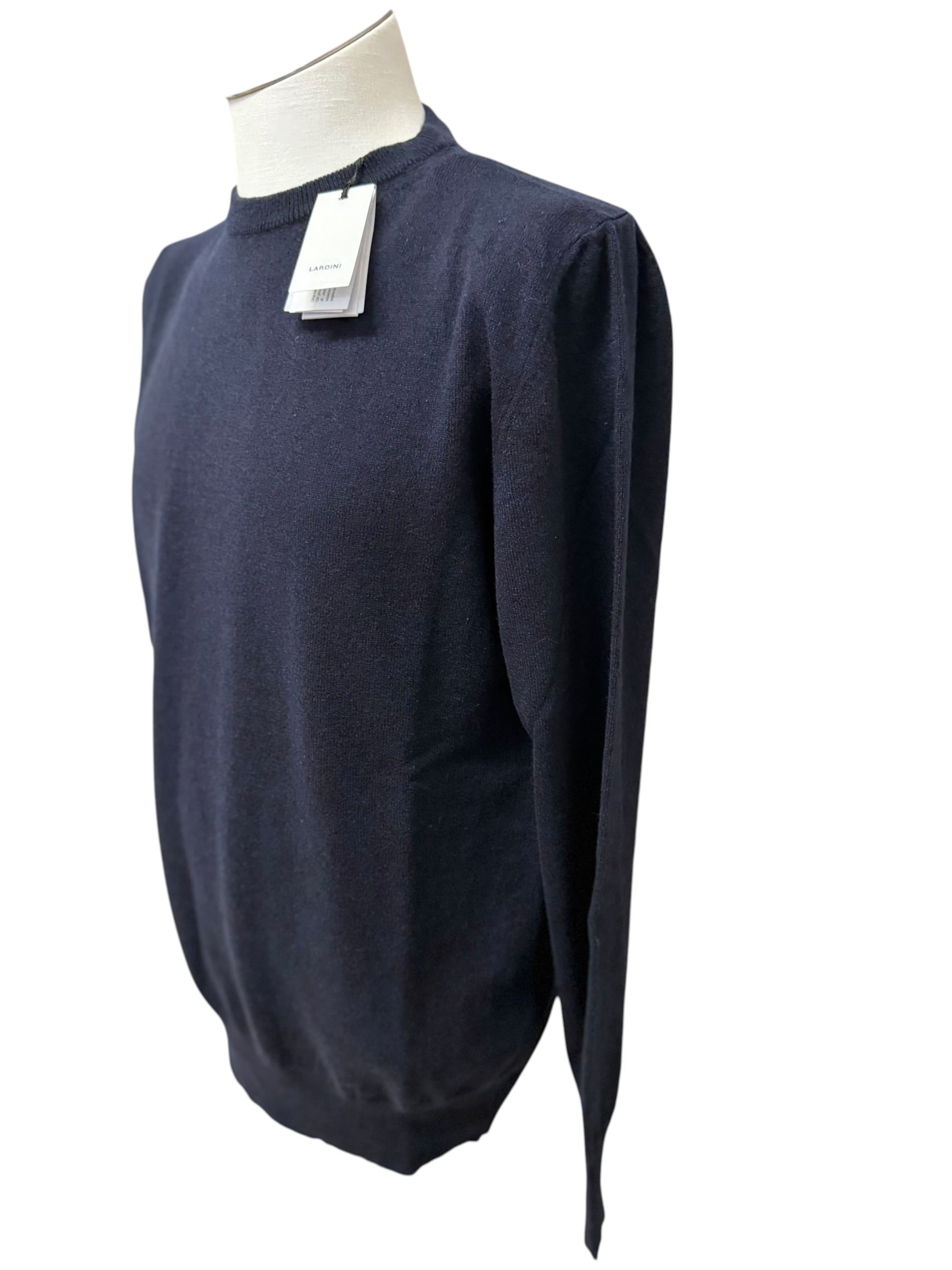 Maglia Girocollo Uomo Lardini in Cashmere – Blu Notte, immagine 5
