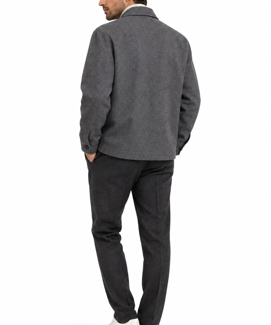 Giacca Camicia Uomo Lardini IVANSEL in Lana Vergine e Cashmere – Grigio