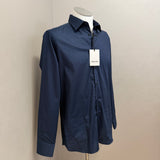 Camicia Paoloni Uomo Blu in Cotone Elasticizzato taglia L collo 41