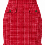 Gonna Fada Mini in Tweed Rosso Marella, immagine 5