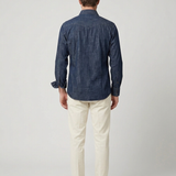 Camicia Western Xacus in Denim Scuro – Taglia XL collo misura 42