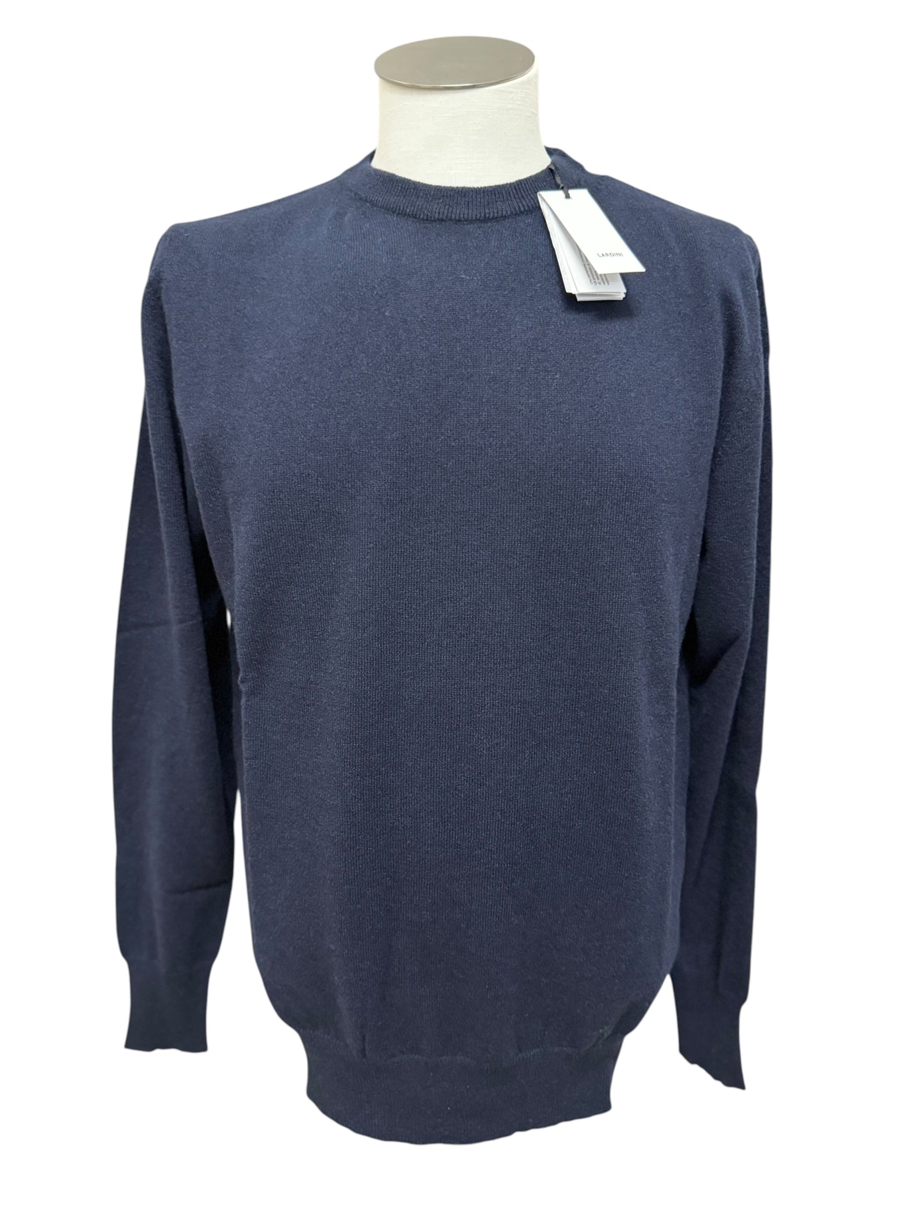 Maglia Girocollo Uomo Lardini in Cashmere – Blu Notte, immagine 3