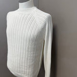 Alpha Studio Pullover in Cotone a Maglia Bianca - Taglia 48