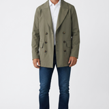 Trench Double Face Kired - Blu Navy & Verde Oliva - Taglia 52