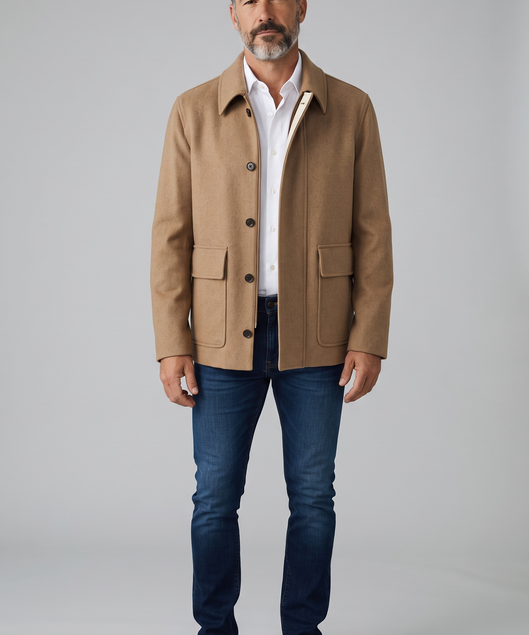 Lardini – Giacca CULKIN in Pura Lana Vergine – Cammello, immagine 2