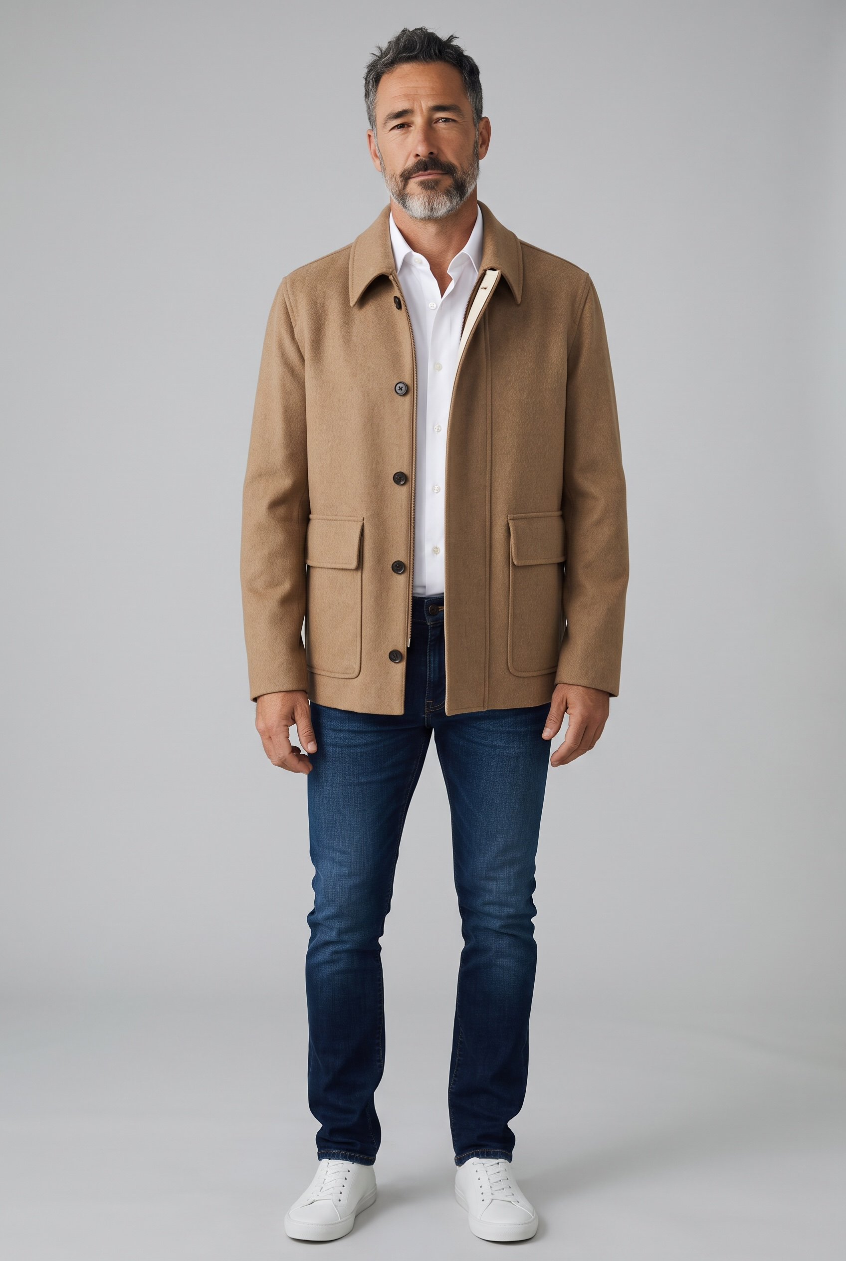 Lardini – Giacca CULKIN in Pura Lana Vergine – Cammello, immagine 2