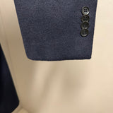 Riccardo Tentagli – Cappotto Monopetto Fabio in Misto Lana – Blu Navy
