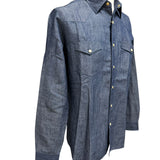 Camicia Lardini in Cotone e Lino Stile Western – Denim Leggero taglia M