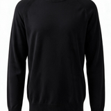 Out/Fit Italy – Maglia Girocollo Raglan in Puro Cotone – Nero