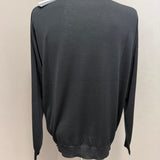 Maglione Lardini Girocollo in Pura Lana Vergine Nero