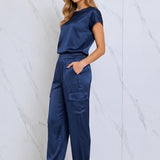 Satin Cargo Trousers