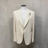 Lardini Blazer Monopetto in Misto Lana Avorio