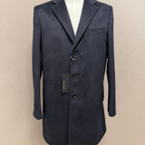 Riccardo Tentagli – Cappotto Monopetto Fabio in Misto Lana – Blu Navy