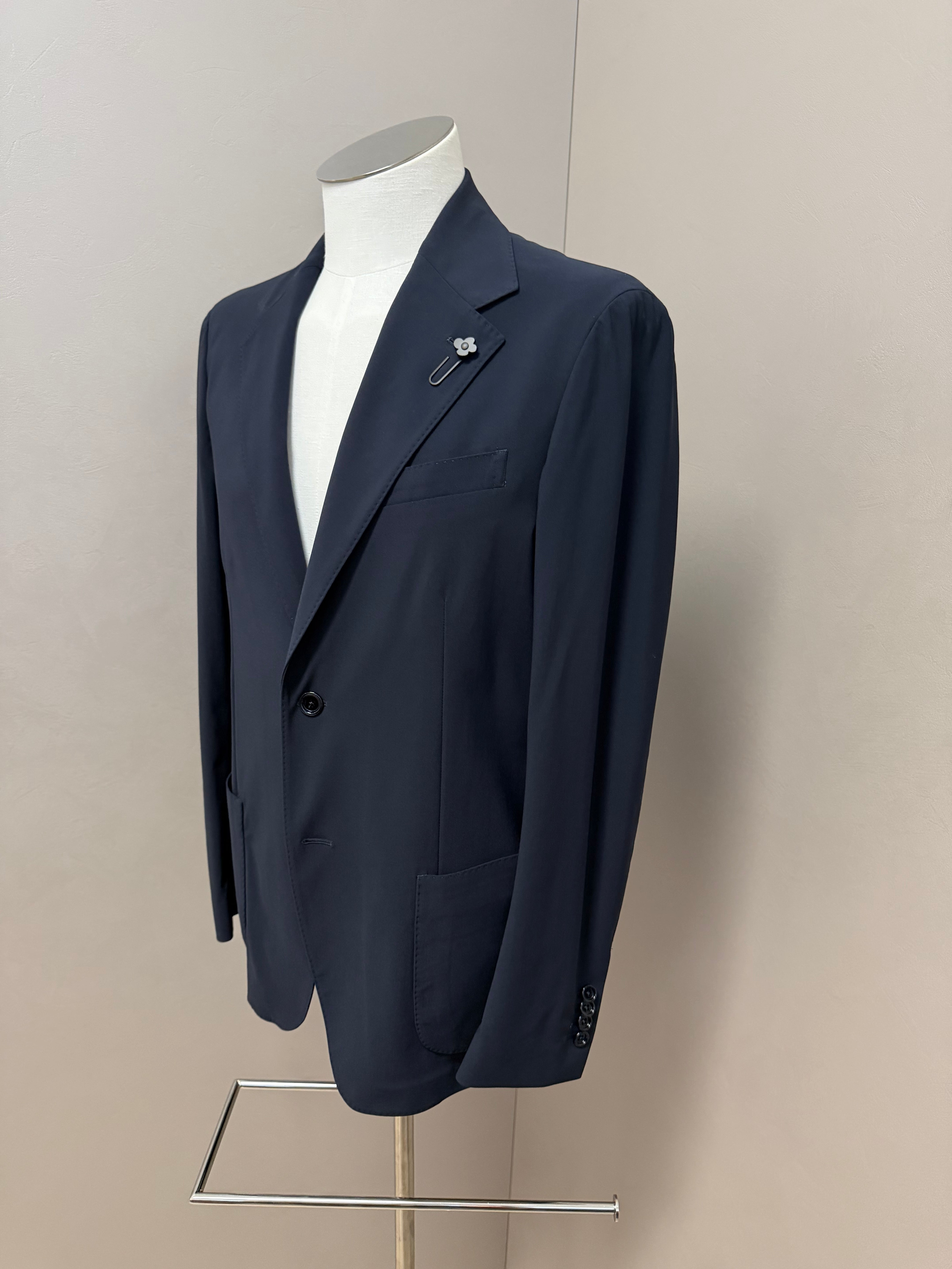 Giacca Uomo Lardini "Easy Wear" Blu Scuro Sfoderata, immagine 3