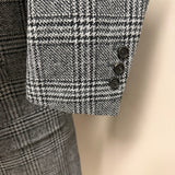 Lardini – Giacca Monopetto Hanse in Lana Vergine e Kashmir a Quadri – Grigio/Nero