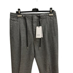 Pantaloni Lardini Misto Lana e Cashmere Taglia L (50) - Motivo Pied de Poule Grigio, immagine 4