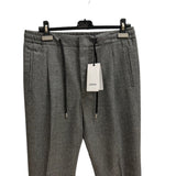 Pantaloni Lardini Misto Lana e Cashmere Taglia L (50) - Motivo Pied de Poule Grigio, immagine 4