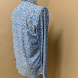 Ghirardelli Next Shirt – Blue Floral Pattern