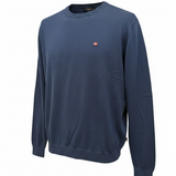 Pullover Napapijri in puro cotone blu taglia XL