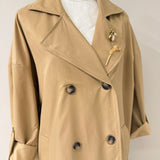 Beige Trench Coat with removable jewel pins